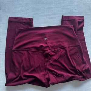 lululemon athletica cropped align Burgundy Leggings